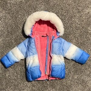 Snozu Kids Puffer Jacket - Blue and Pink